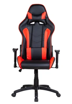 Gamingstuhl Bürostuhl Leder LIMITLESS schwarz/rot