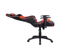 Gamingstuhl Bürostuhl Leder LIMITLESS schwarz/rot