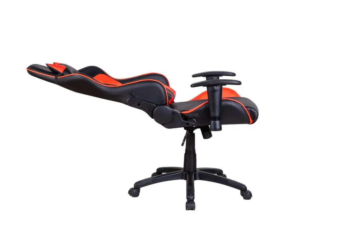 Gamingstuhl Bürostuhl Leder LIMITLESS schwarz/rot
