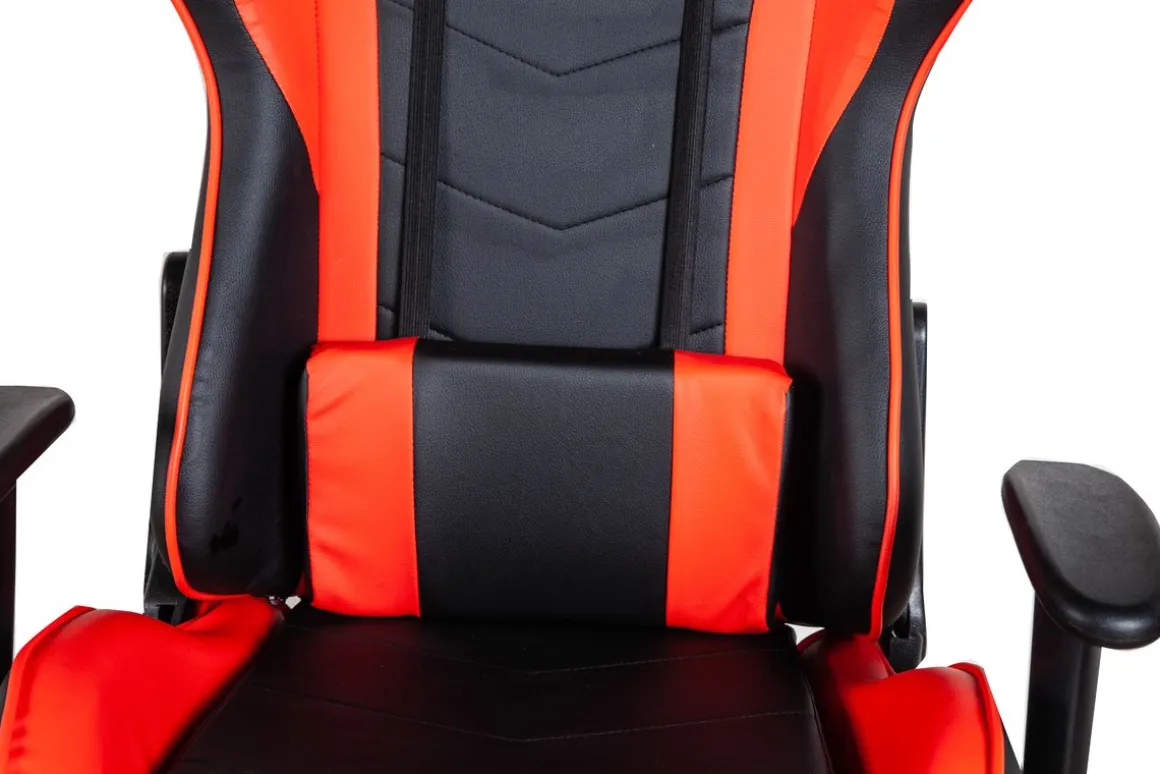 Gamingstuhl Bürostuhl Leder LIMITLESS schwarz/rot