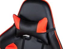Gamingstuhl Bürostuhl Leder LIMITLESS schwarz/rot