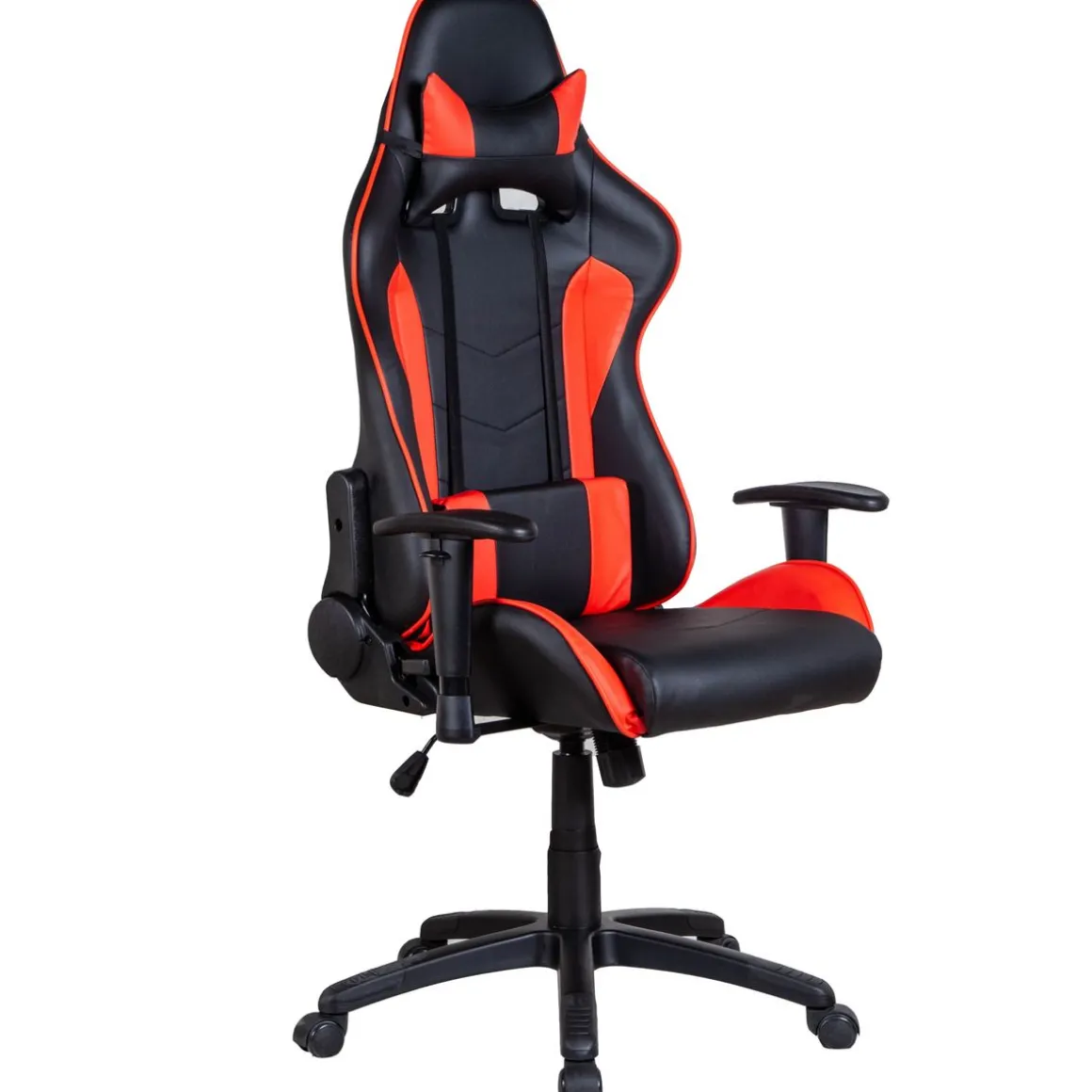 Gamingstuhl Bürostuhl Leder LIMITLESS schwarz/rot