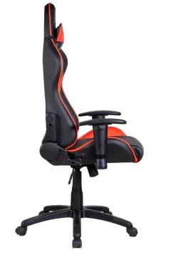 Gamingstuhl Bürostuhl Leder LIMITLESS schwarz/rot