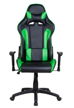 Gamingstuhl Bürostuhl Leder LIMITLESS schwarz/grün