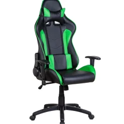 Gamingstuhl Bürostuhl Leder LIMITLESS schwarz/grün