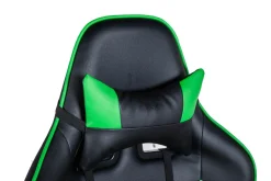 Gamingstuhl Bürostuhl Leder LIMITLESS schwarz/grün