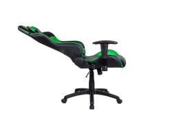 Gamingstuhl Bürostuhl Leder LIMITLESS schwarz/grün