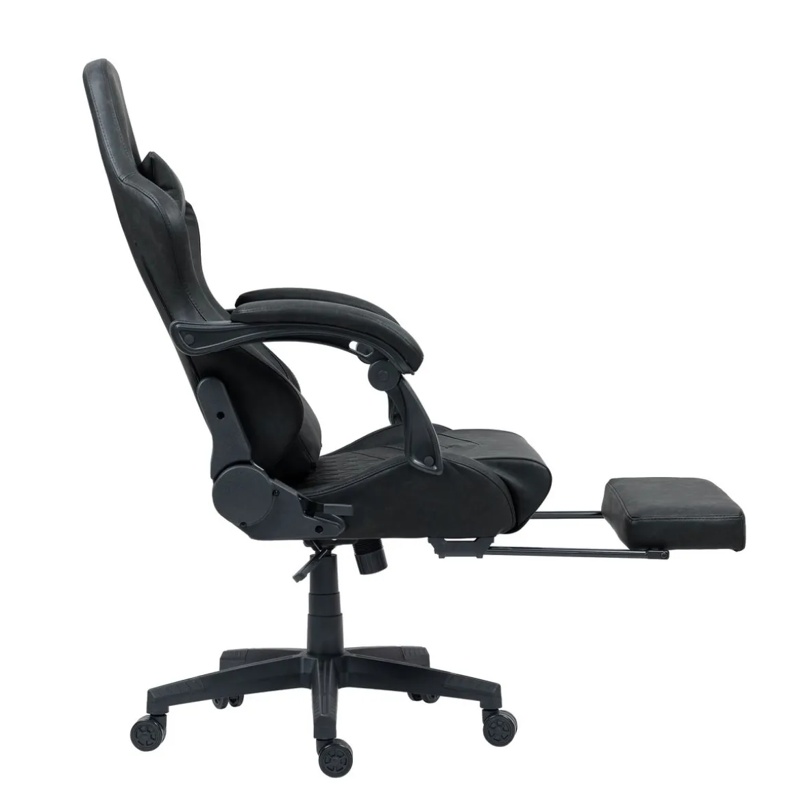 Gamingstuhl Bürostuhl Leder mit Massagefunktion GREG schwarz