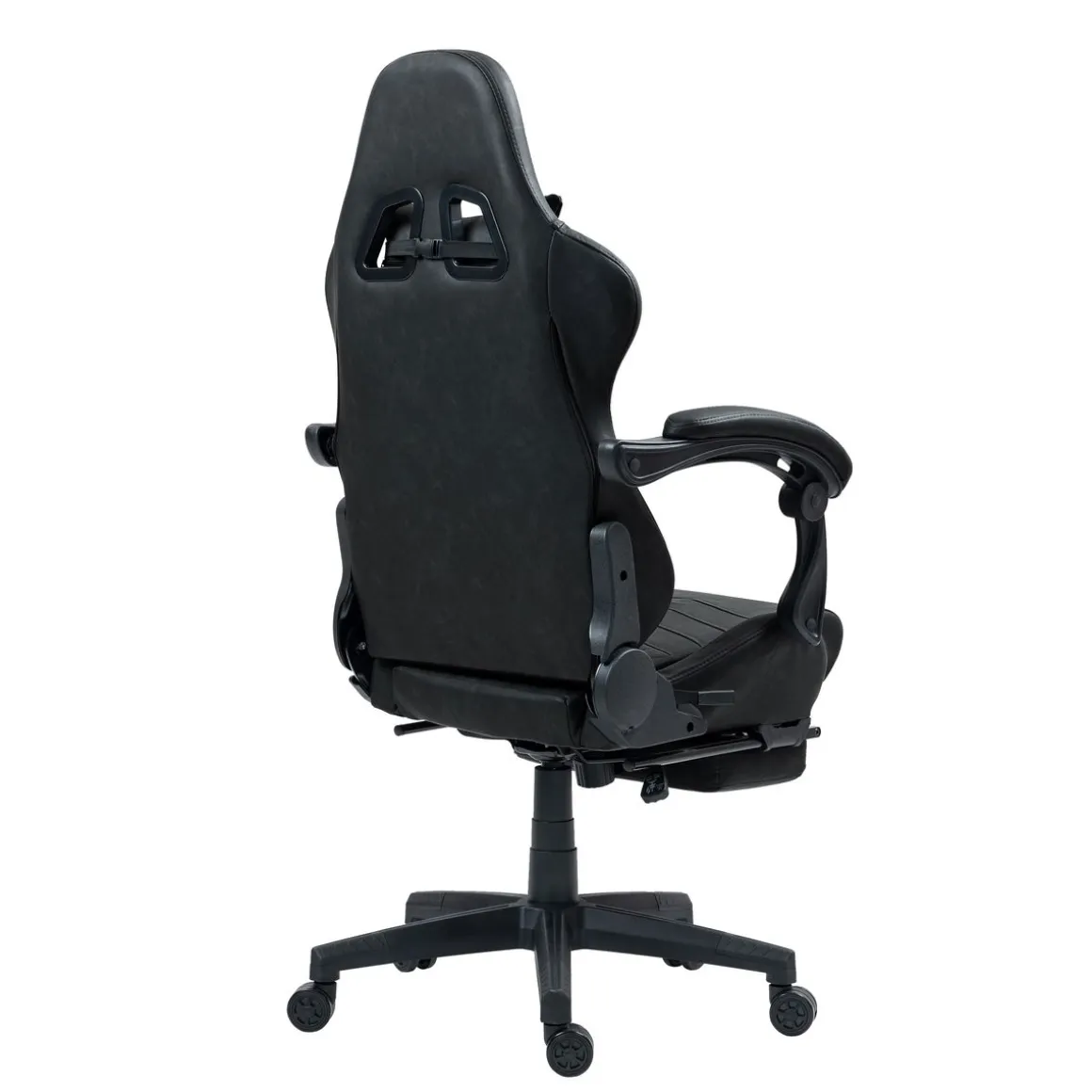 Gamingstuhl Bürostuhl Leder mit Massagefunktion GREG schwarz