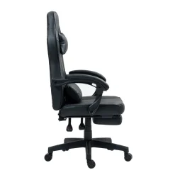 Gamingstuhl Bürostuhl Leder mit Massagefunktion ITAN schwarz