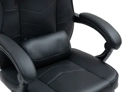 Gamingstuhl Bürostuhl Leder mit Massagefunktion ITAN schwarz
