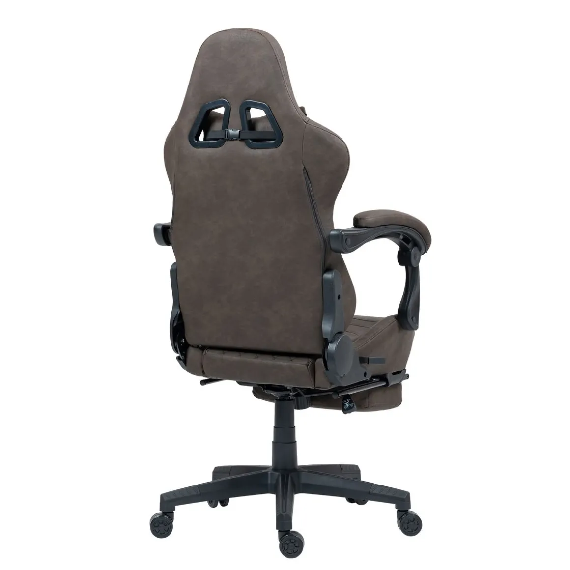 Gamingstuhl Bürostuhl Leder mit Massagefunktion GREG braun