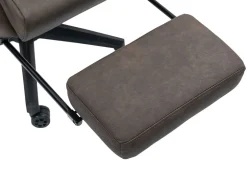 Gamingstuhl Bürostuhl Leder mit Massagefunktion GREG braun