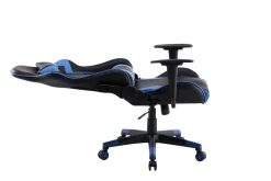 Gamingstuhl Bürostuhl Leder STREAM blau