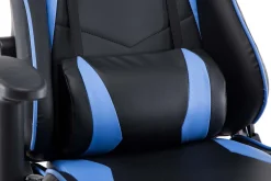 Gamingstuhl Bürostuhl Leder STREAM blau