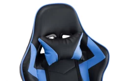 Gamingstuhl Bürostuhl Leder STREAM blau