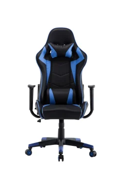 Gamingstuhl Bürostuhl Leder STREAM blau