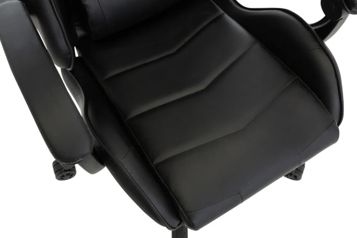 Gamingstuhl Bürostuhl Leder THUNDERBOLT schwarz