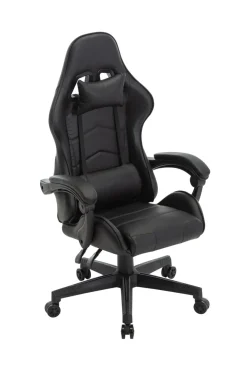 Gamingstuhl Bürostuhl Leder THUNDERBOLT schwarz