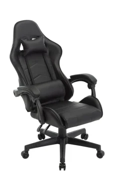 Gamingstuhl Bürostuhl Leder THUNDERBOLT schwarz
