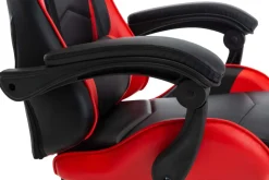 Gamingstuhl Bürostuhl Leder THUNDERBOLT rot