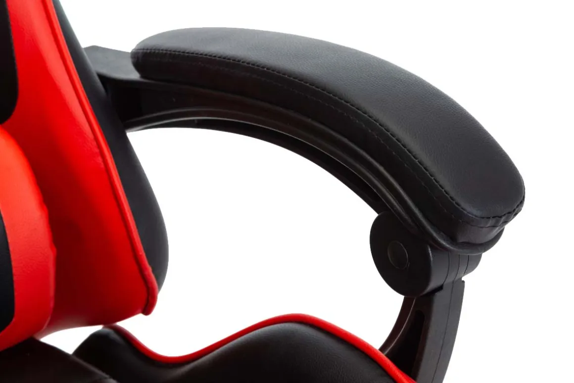 Gamingstuhl Bürostuhl Leder THUNDERBOLT rot