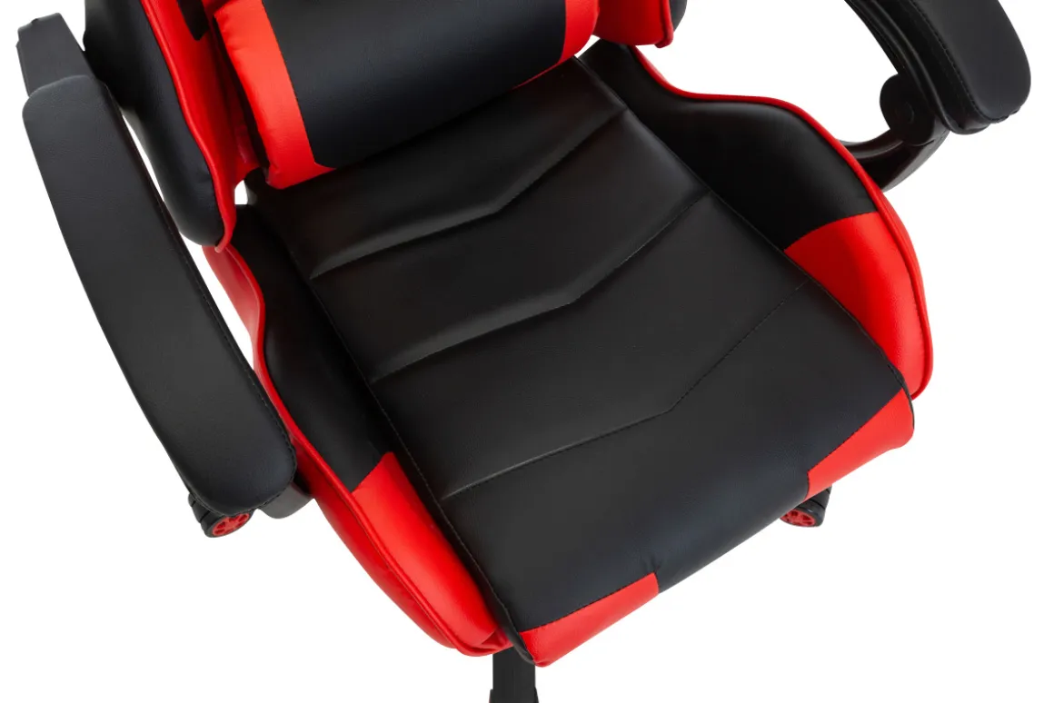 Gamingstuhl Bürostuhl Leder THUNDERBOLT rot