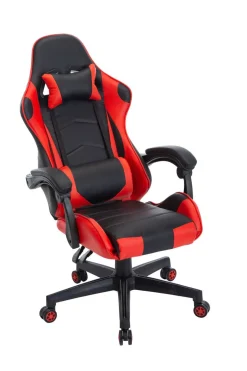 Gamingstuhl Bürostuhl Leder THUNDERBOLT rot