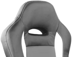 Gaming Stuhl Bürostuhl Leder TURBO grau/schwarz