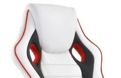 Gaming Stuhl Bürostuhl Leder TURBO weiss