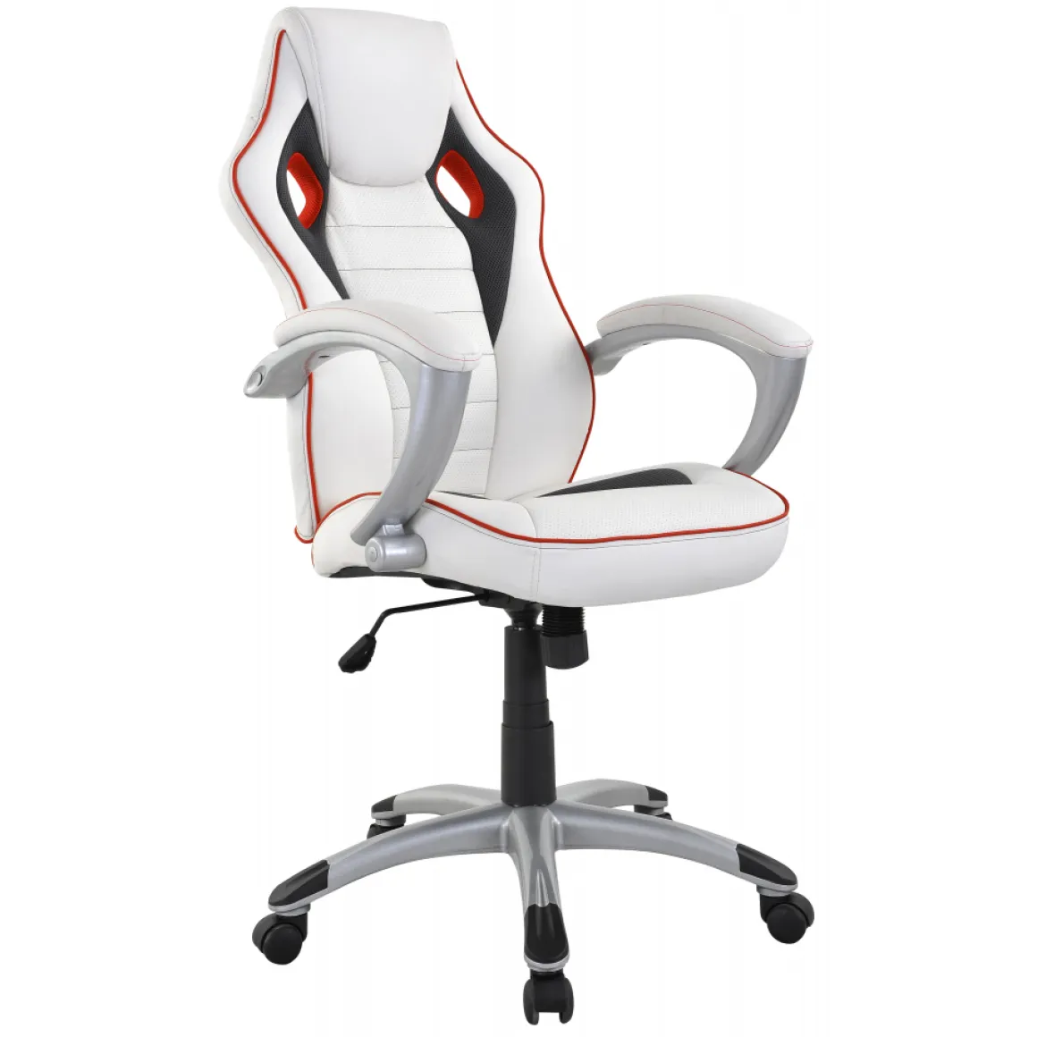 Gaming Stuhl Bürostuhl Leder TURBO weiss