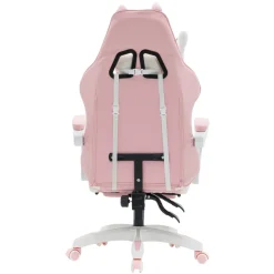 Gamingstuhl Bürostuhl Leder WINIFRED rosa/weiss