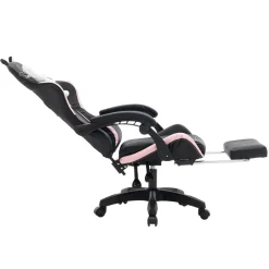 Gamingstuhl Bürostuhl Leder WINIFRED schwarz/rosa