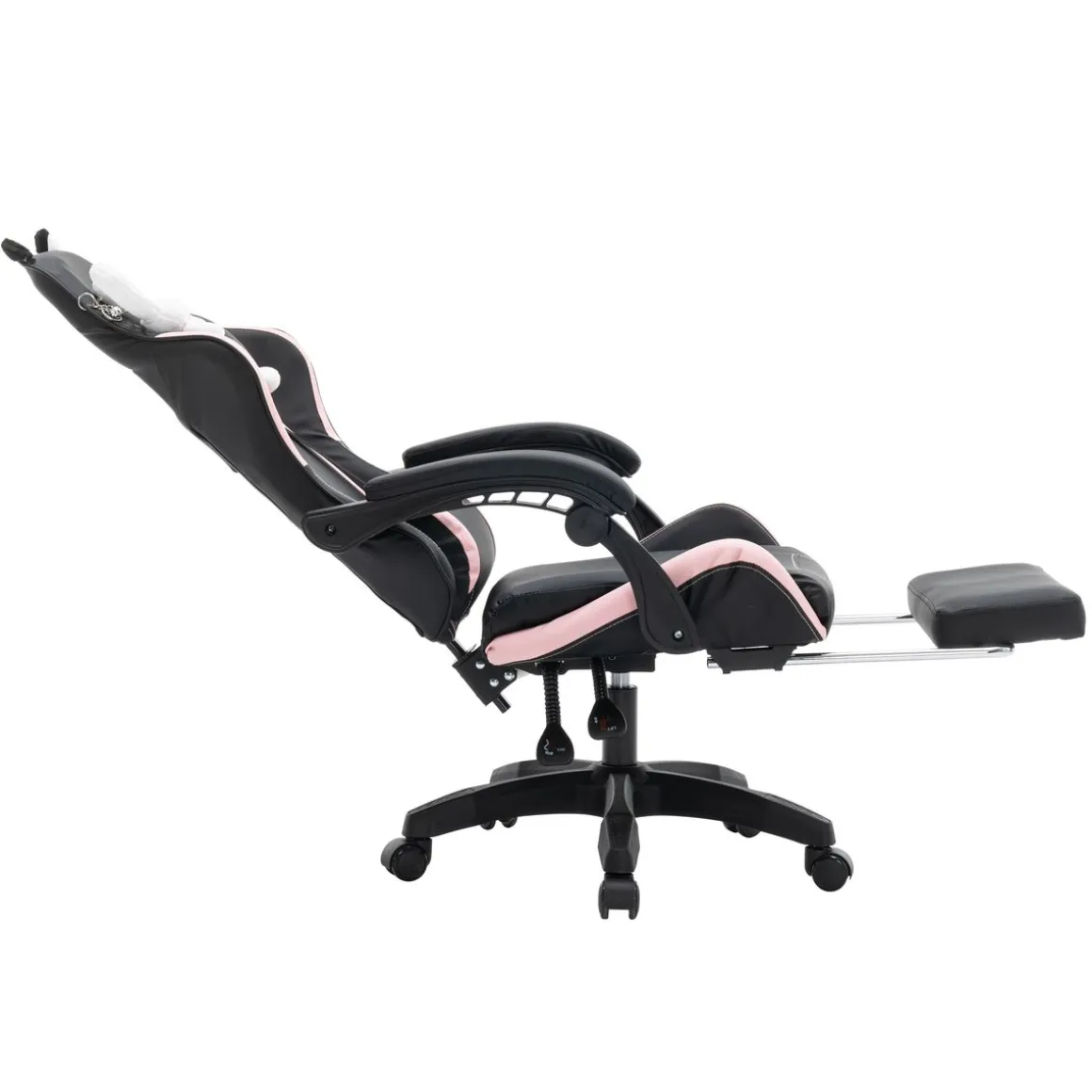 Gamingstuhl Bürostuhl Leder WINIFRED schwarz/rosa