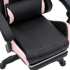 Gamingstuhl Bürostuhl Leder WINIFRED schwarz/rosa