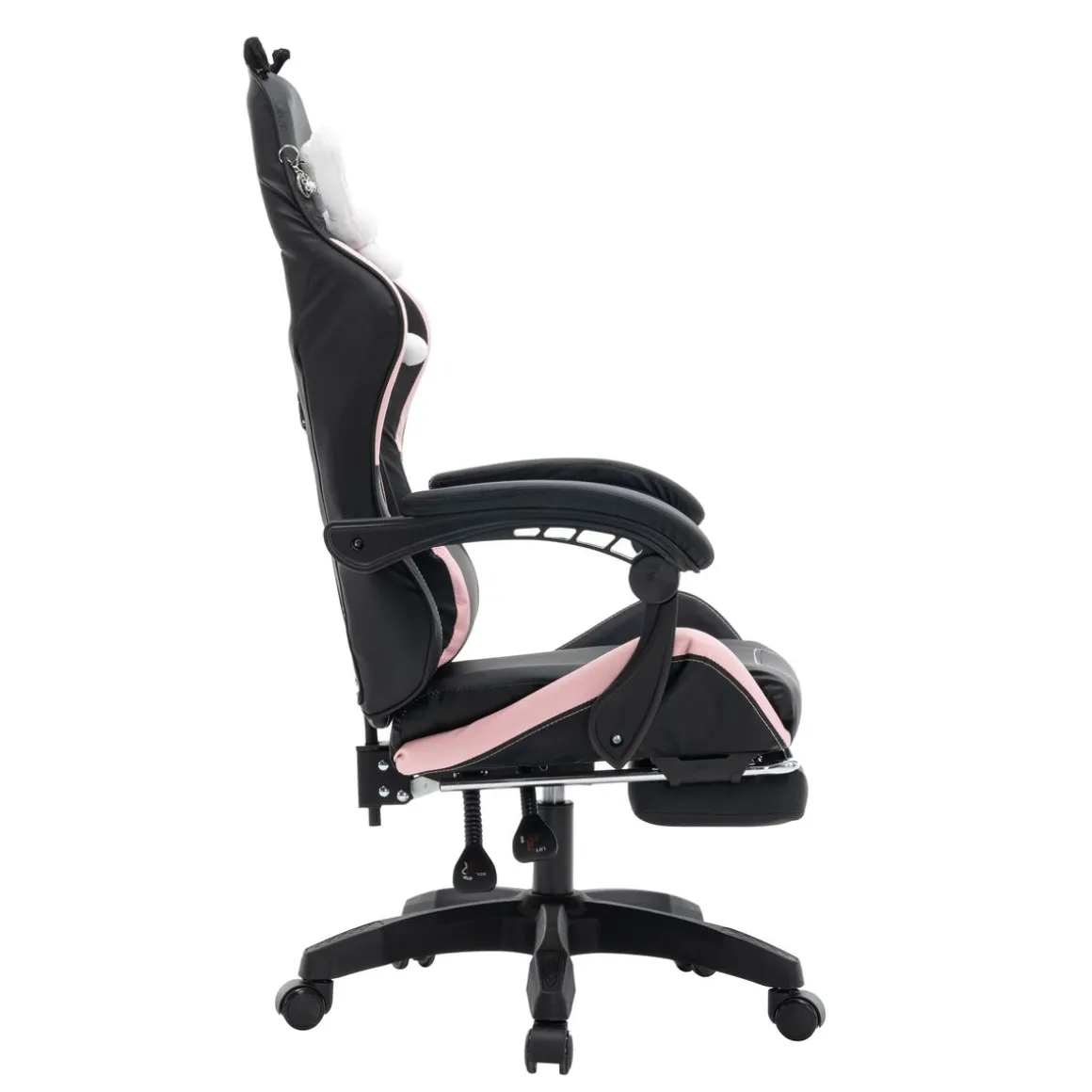 Gamingstuhl Bürostuhl Leder WINIFRED schwarz/rosa