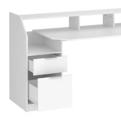Gamingtisch LED REGULUS 180 x 66 x 91 cm weiss