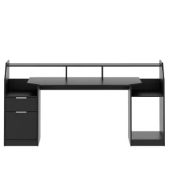 Gamingtisch LED REGULUS 180 x 66 x 91 cm schwarz