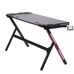 Gamingtisch LED 120 x 60 x 73 cm schwarz