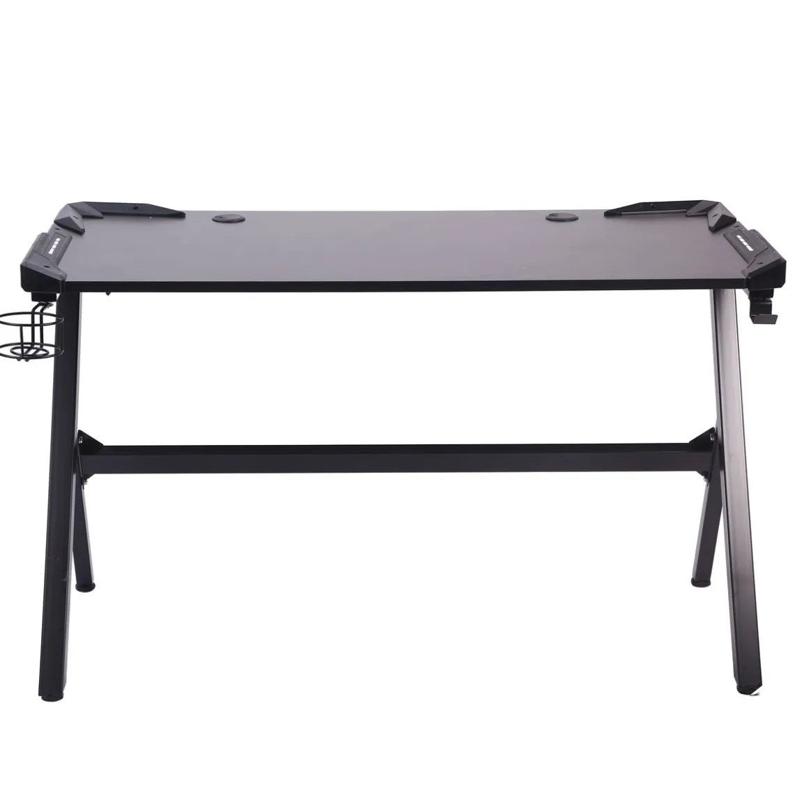 Gamingtisch LED 120 x 60 x 73 cm schwarz