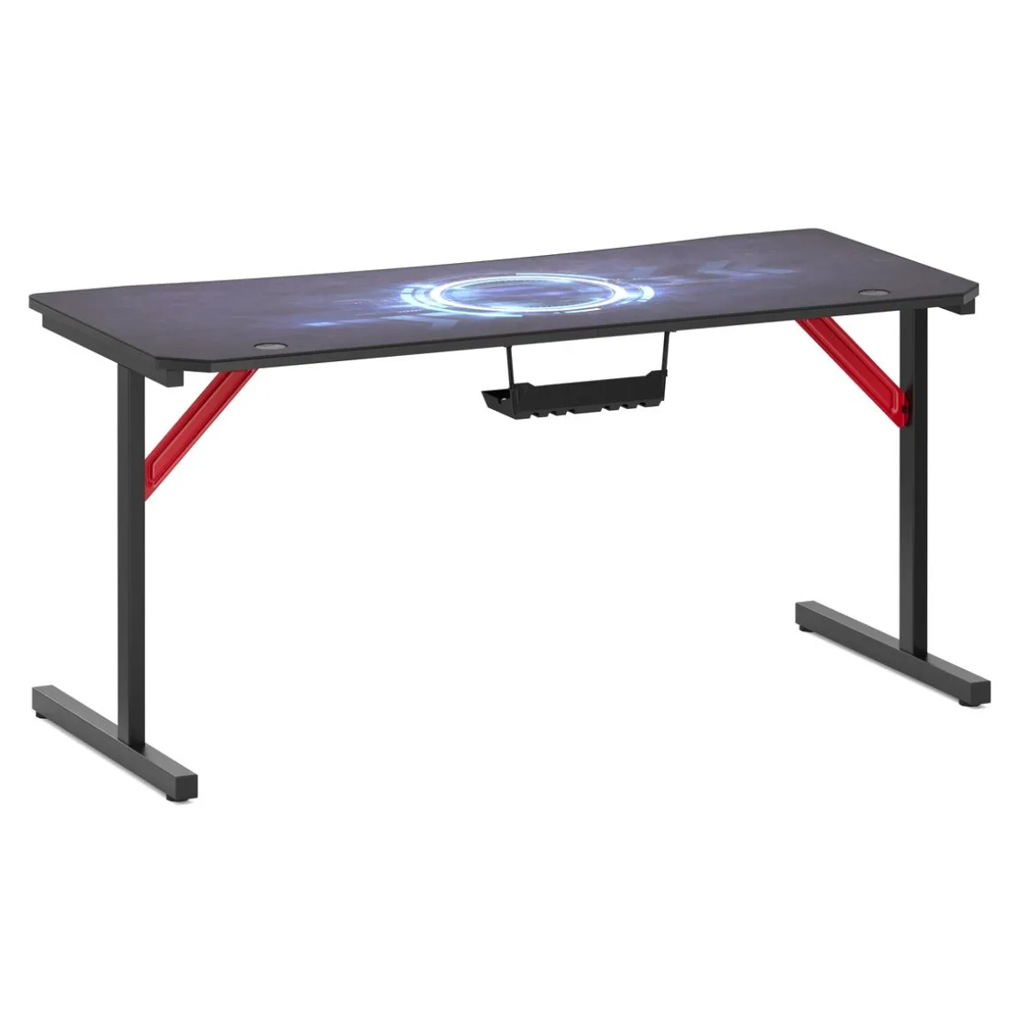 Gamingtisch 160 x 70 x 75 cm schwarz