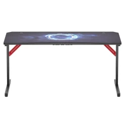 Gamingtisch 160 x 70 x 75 cm schwarz