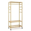Garderobe auf Rollen Bambus ASTRID 79 x 169 cm natur