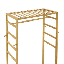Garderobe auf Rollen Bambus ASTRID 79 x 169 cm natur