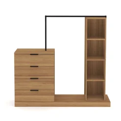 Garderobe DAMARIS 145 x 137 cm braun