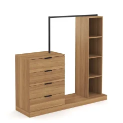 Garderobe DAMARIS 145 x 137 cm braun