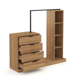 Garderobe DAMARIS 145 x 137 cm braun