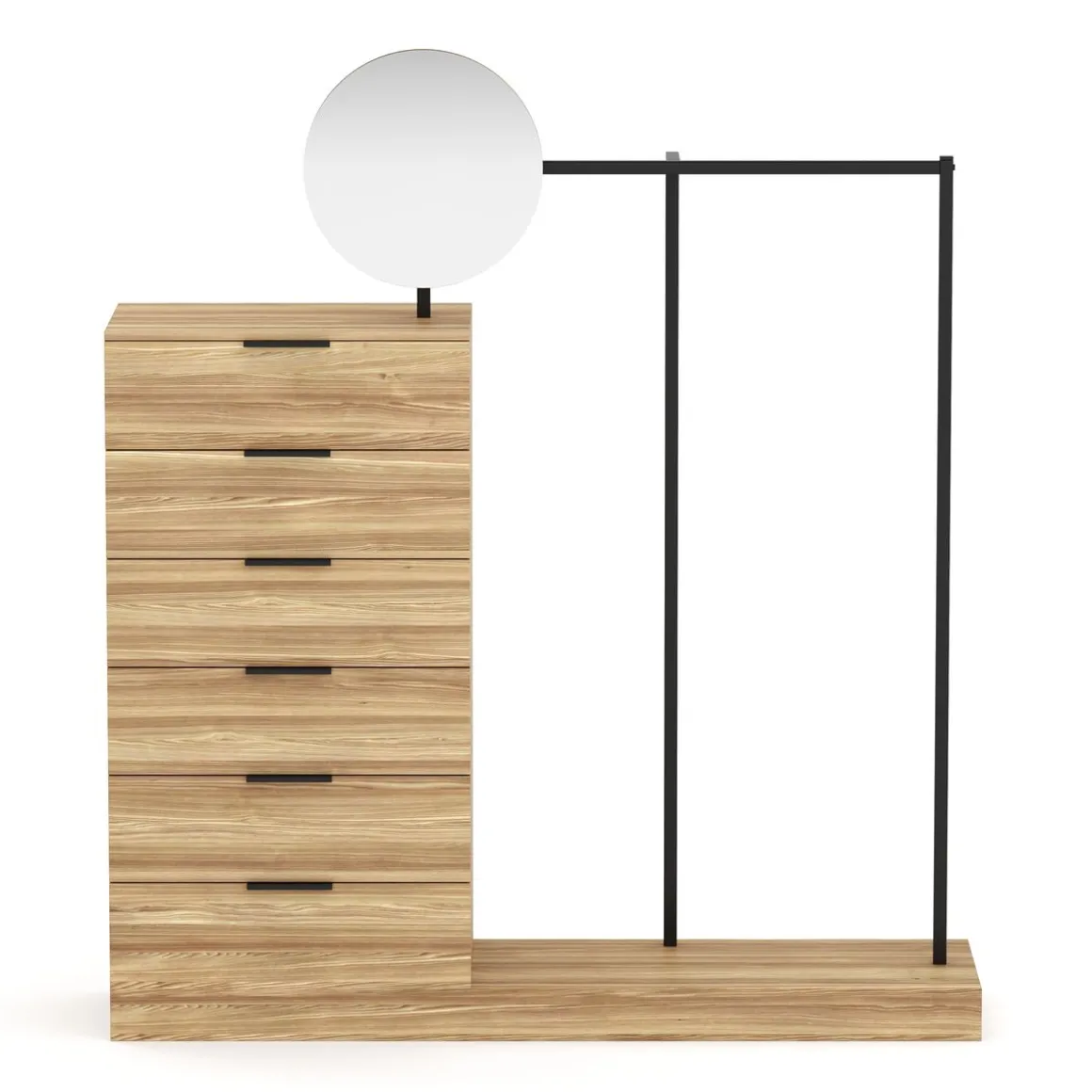 Garderobe DIMITRIOS 145 x 164 cm braun/schwarz