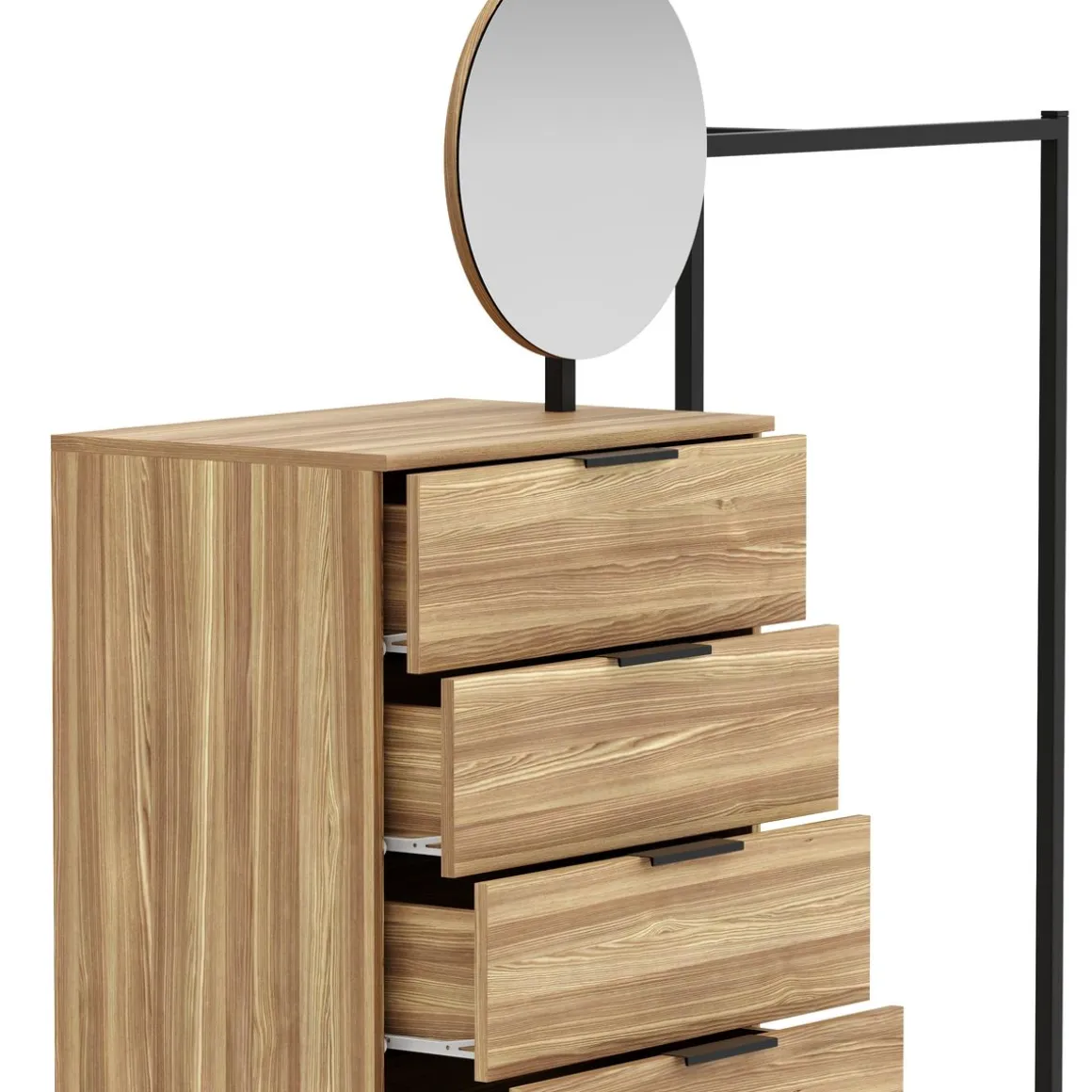 Garderobe DIMITRIOS 145 x 164 cm braun/schwarz
