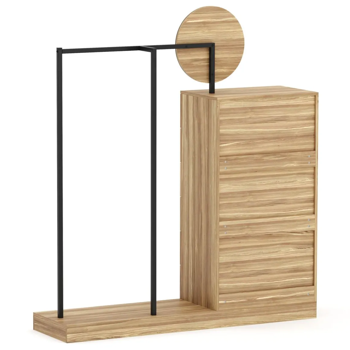 Garderobe DIMITRIOS 145 x 164 cm braun/schwarz